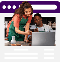 Uma imagem ilustrativa de um site de artesãos